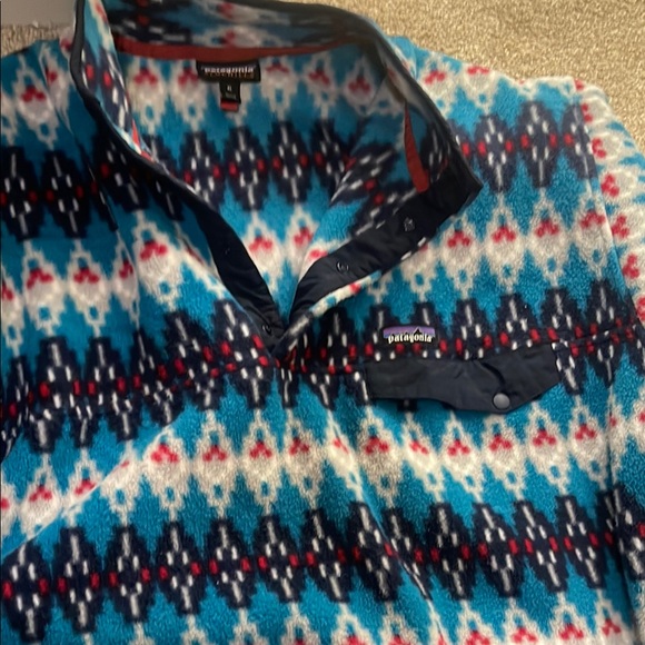 Patagonia Vibrant Blue Geometric Fleece
